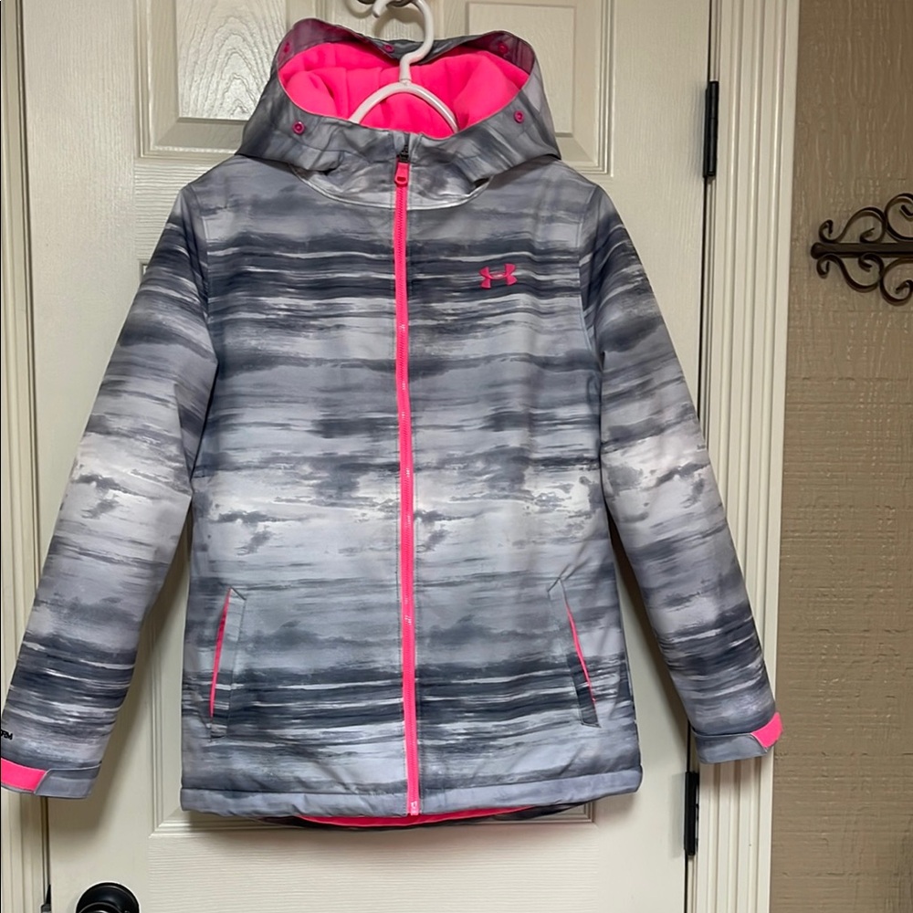 Under Armour Storm Loose Cold Gear Pink and Gray Jacket
